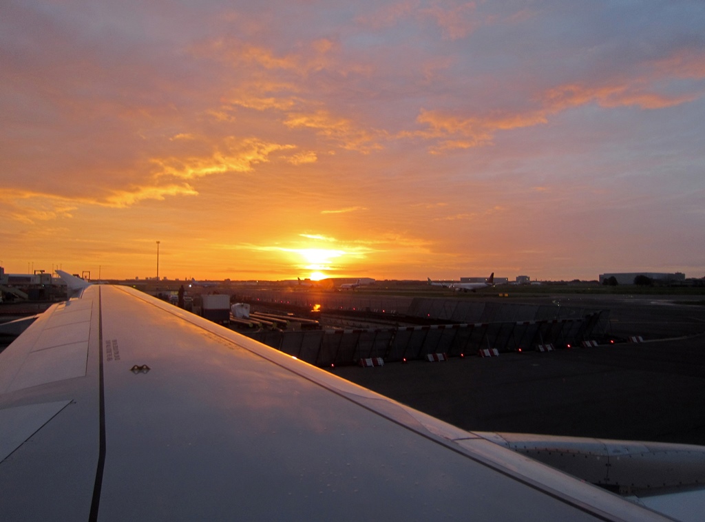 Sunrise at Schiphol Airport